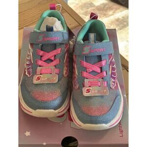 New Skechers Toddler Girls' Heidy SIZE 11 Butterfly Sneakers